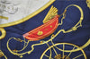 Authentic HERMES Carre 90 Scarf "SPRINGS " Silk Navy Gold Red J1183