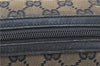 Authentic GUCCI Pouch Purse GG Canvas Leather 0391117 Black J1187