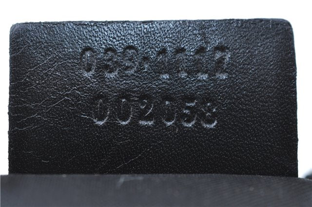 Authentic GUCCI Pouch Purse GG Canvas Leather 0391117 Black J1187