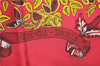 Authentic HERMES Carre 90 Scarf "LE PARADIS DU ROY" Silk Red Gold Navy J1188