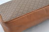 Authentic CELINE Macadam Blason Shoulder Cross Body Bag PVC Leather Beige J1192