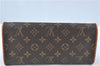 Authentic Louis Vuitton Monogram Pochette Twin GM Shoulder Bag M51852 LV J1200
