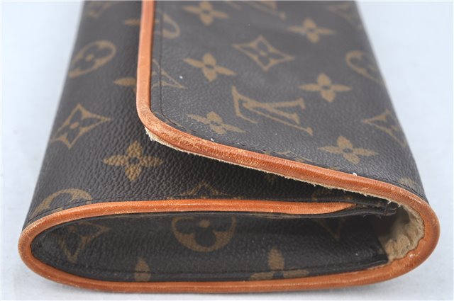 Authentic Louis Vuitton Monogram Pochette Twin GM Shoulder Bag M51852 LV J1200
