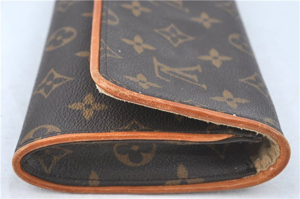 Authentic Louis Vuitton Monogram Pochette Twin GM Shoulder Bag M51852 LV J1200