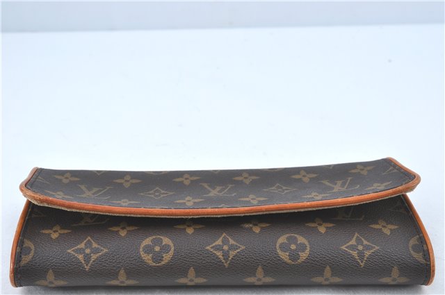Authentic Louis Vuitton Monogram Pochette Twin GM Shoulder Bag M51852 LV J1200