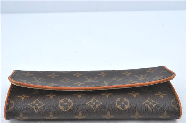 Authentic Louis Vuitton Monogram Pochette Twin GM Shoulder Bag M51852 LV J1200