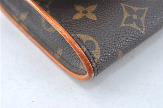 Authentic Louis Vuitton Monogram Pochette Twin GM Shoulder Bag M51852 LV J1200