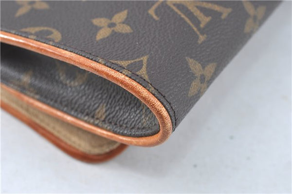 Authentic Louis Vuitton Monogram Pochette Twin GM Shoulder Bag M51852 LV J1200