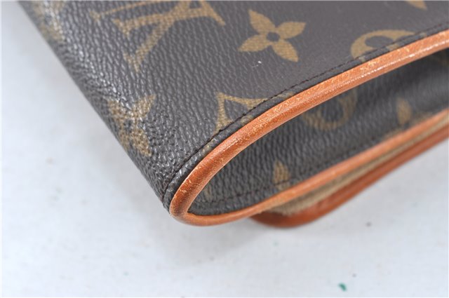 Authentic Louis Vuitton Monogram Pochette Twin GM Shoulder Bag M51852 LV J1200