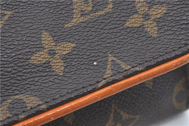 Authentic Louis Vuitton Monogram Pochette Twin GM Shoulder Bag M51852 LV J1200