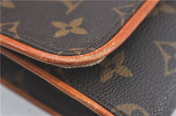 Authentic Louis Vuitton Monogram Pochette Twin GM Shoulder Bag M51852 LV J1200