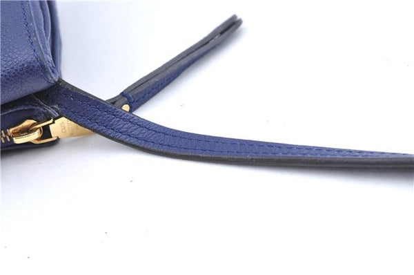 Auth Louis Vuitton Empreinte Twice Shoulder Cross Bag Navy Blue M50262 LV J1205