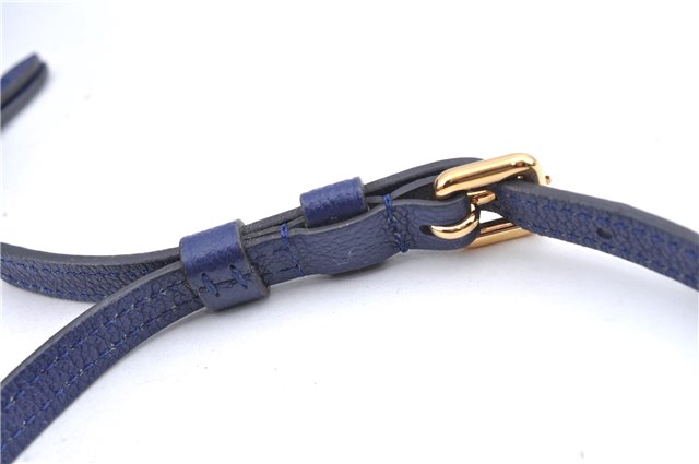 Auth Louis Vuitton Empreinte Twice Shoulder Cross Bag Navy Blue M50262 LV J1205