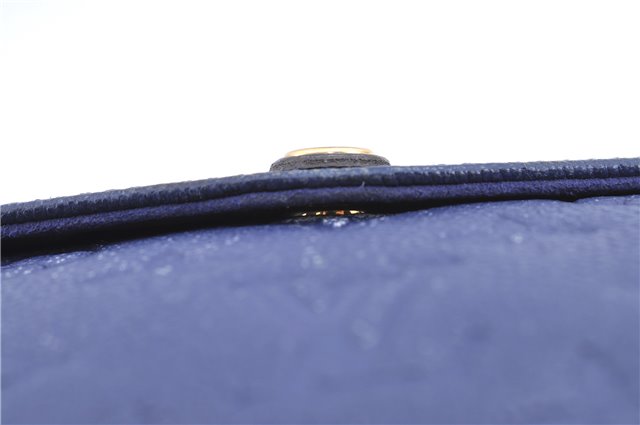 Auth Louis Vuitton Empreinte Twice Shoulder Cross Bag Navy Blue M50262 LV J1205