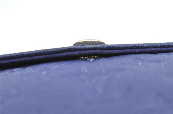 Auth Louis Vuitton Empreinte Twice Shoulder Cross Bag Navy Blue M50262 LV J1205
