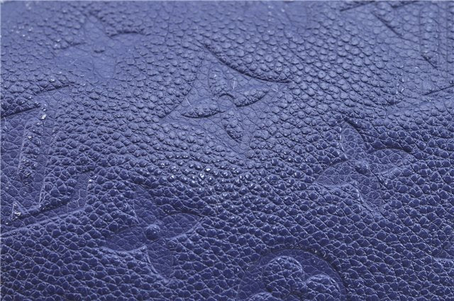 Auth Louis Vuitton Empreinte Twice Shoulder Cross Bag Navy Blue M50262 LV J1205