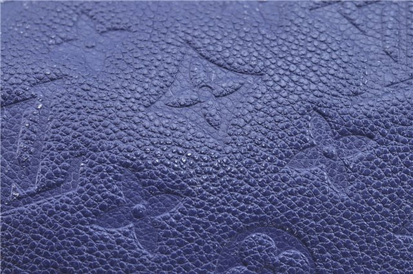 Auth Louis Vuitton Empreinte Twice Shoulder Cross Bag Navy Blue M50262 LV J1205