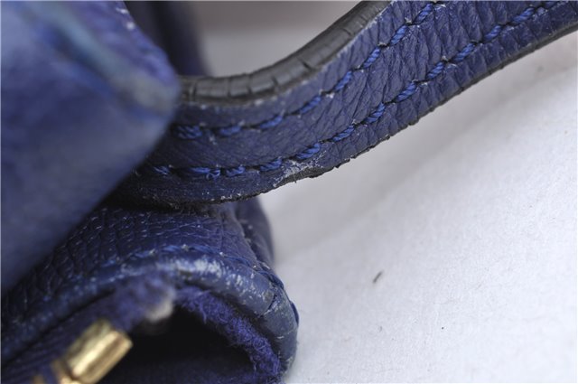 Auth Louis Vuitton Empreinte Twice Shoulder Cross Bag Navy Blue M50262 LV J1205