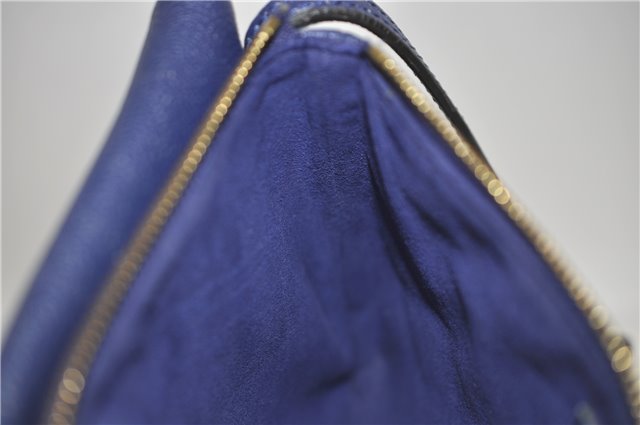 Auth Louis Vuitton Empreinte Twice Shoulder Cross Bag Navy Blue M50262 LV J1205