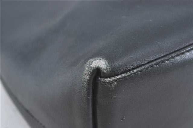 Authentic GUCCI Bamboo Shoulder Hand Bag Purse Leather Black J1211