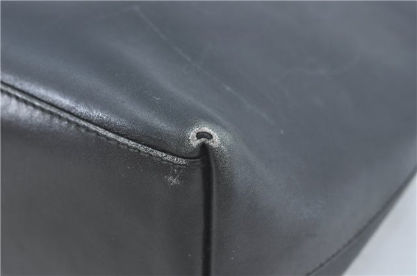 Authentic GUCCI Bamboo Shoulder Hand Bag Purse Leather Black J1211