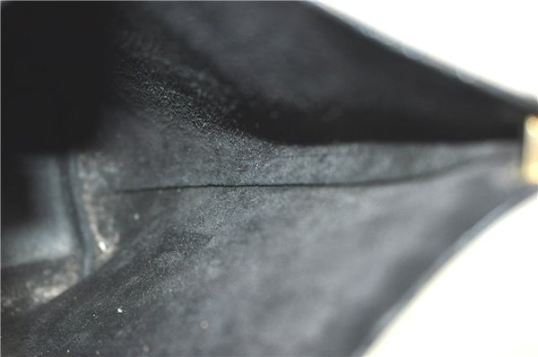 Authentic GUCCI Bamboo Shoulder Hand Bag Purse Leather Black J1211