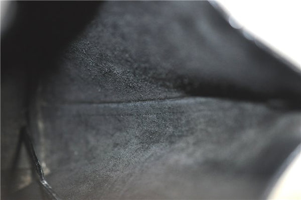 Authentic GUCCI Bamboo Shoulder Hand Bag Purse Leather Black J1211