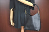 Authentic GUCCI Bamboo Shoulder Hand Bag Purse Leather Black J1211