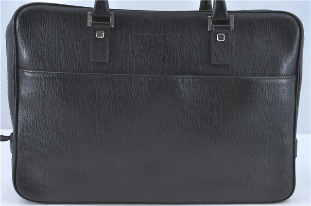 Authentic Ferragamo 2Way Briefcase Business Shoulder Bag Leather Black J1214