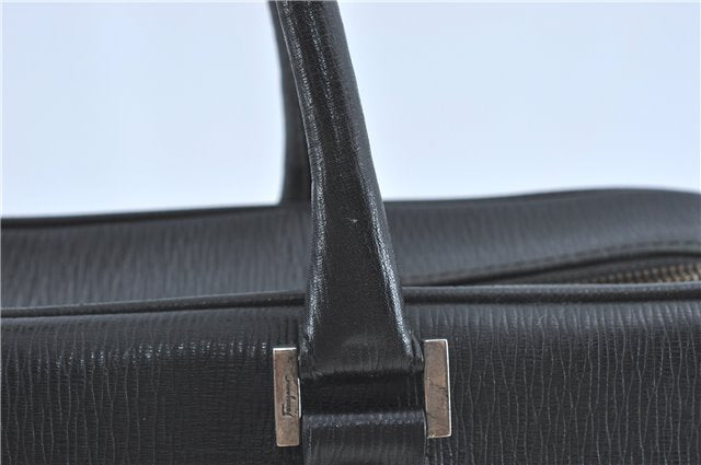 Authentic Ferragamo 2Way Briefcase Business Shoulder Bag Leather Black J1214