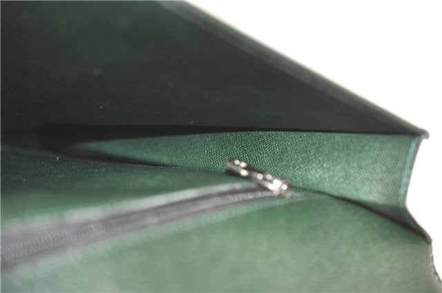 Auth Louis Vuitton Taiga Volga Document case Clutch Bag Green M30204 LV J1223
