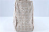 Authentic CHANEL New Travel Line Shoulder Tote Bag Nylon Leather Beige J1241