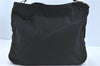 Authentic GUCCI Bamboo 2Way Shoulder Hand Bag Nylon Leather 0011577 Black J1242