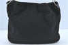 Authentic GUCCI Bamboo 2Way Shoulder Hand Bag Nylon Leather 0011577 Black J1242