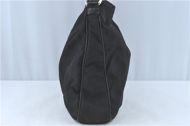 Authentic GUCCI Bamboo 2Way Shoulder Hand Bag Nylon Leather 0011577 Black J1242