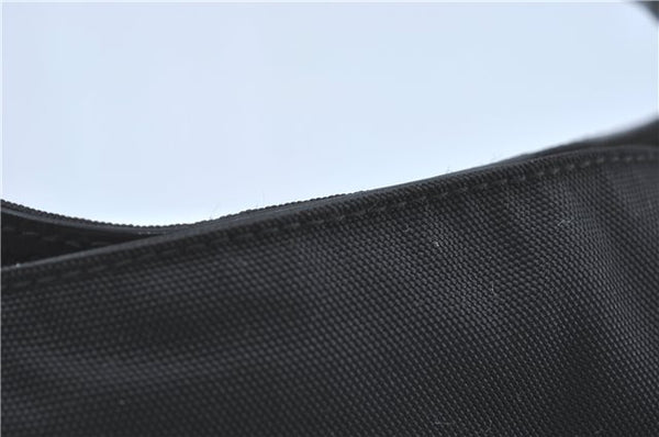 Authentic GUCCI Bamboo 2Way Shoulder Hand Bag Nylon Leather 0011577 Black J1242