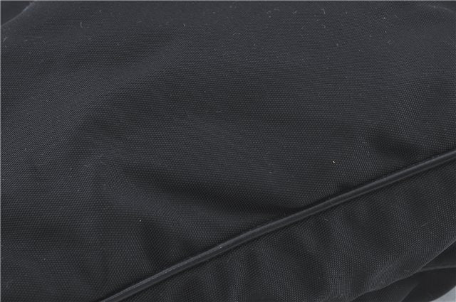 Authentic GUCCI Bamboo 2Way Shoulder Hand Bag Nylon Leather 0011577 Black J1242