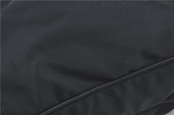 Authentic GUCCI Bamboo 2Way Shoulder Hand Bag Nylon Leather 0011577 Black J1242