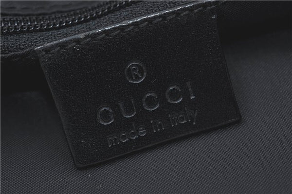 Authentic GUCCI Bamboo 2Way Shoulder Hand Bag Nylon Leather 0011577 Black J1242
