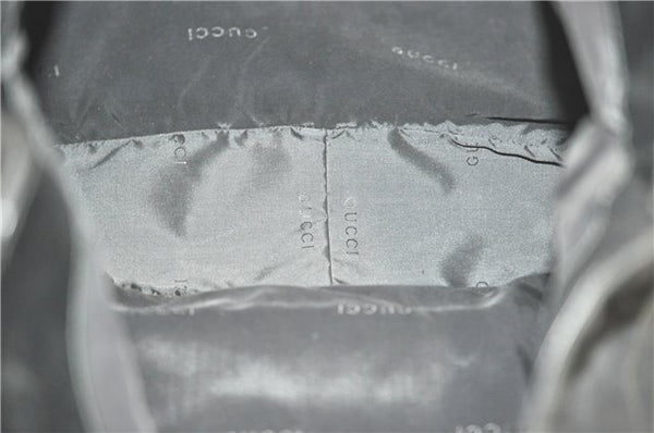 Authentic GUCCI Bamboo 2Way Shoulder Hand Bag Nylon Leather 0011577 Black J1242