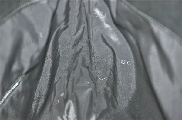 Authentic GUCCI Bamboo 2Way Shoulder Hand Bag Nylon Leather 0011577 Black J1242