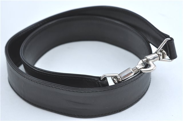 Authentic GUCCI Bamboo 2Way Shoulder Hand Bag Nylon Leather 0011577 Black J1242