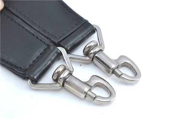 Authentic GUCCI Bamboo 2Way Shoulder Hand Bag Nylon Leather 0011577 Black J1242