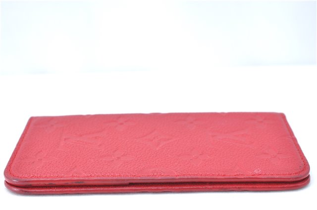 Authentic Louis Vuitton Empreinte Folio iPhone X XS Case Red M63588 LV J1244