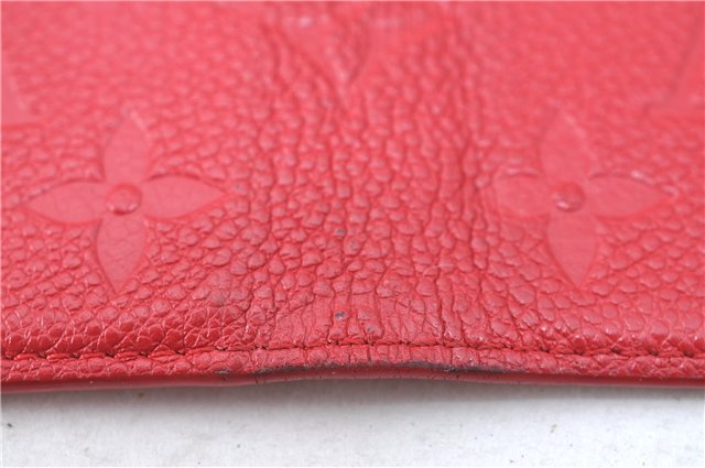 Authentic Louis Vuitton Empreinte Folio iPhone X XS Case Red M63588 LV J1244