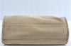 Authentic CHANEL Deauville Line CC Shoulder Tote Bag Canvas Leather Beige J1245