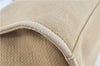 Authentic CHANEL Deauville Line CC Shoulder Tote Bag Canvas Leather Beige J1245