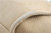 Authentic CHANEL Deauville Line CC Shoulder Tote Bag Canvas Leather Beige J1245