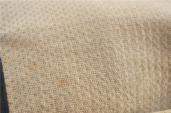 Authentic CHANEL Deauville Line CC Shoulder Tote Bag Canvas Leather Beige J1245