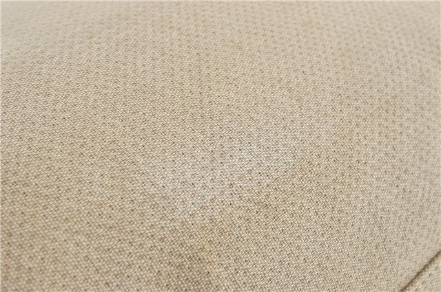 Authentic CHANEL Deauville Line CC Shoulder Tote Bag Canvas Leather Beige J1245